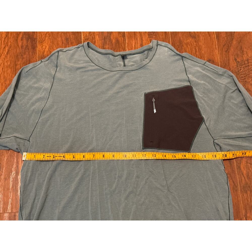 lululemon lab Sarala 3/4 Tee Harbor Green Mens Size Large - Picture 9 of 10
